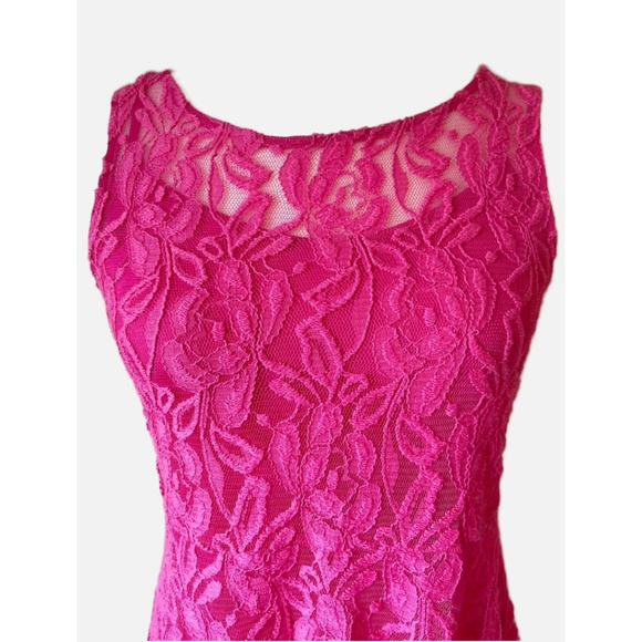 NWT! Free People Lace Swing Dress Hot Pink Size S 2-Piece - Picture 8 of 10